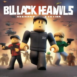 A high-quality digital art image of a movie poster for the Roblox game 'Blackhawk Rescue Mission 5'