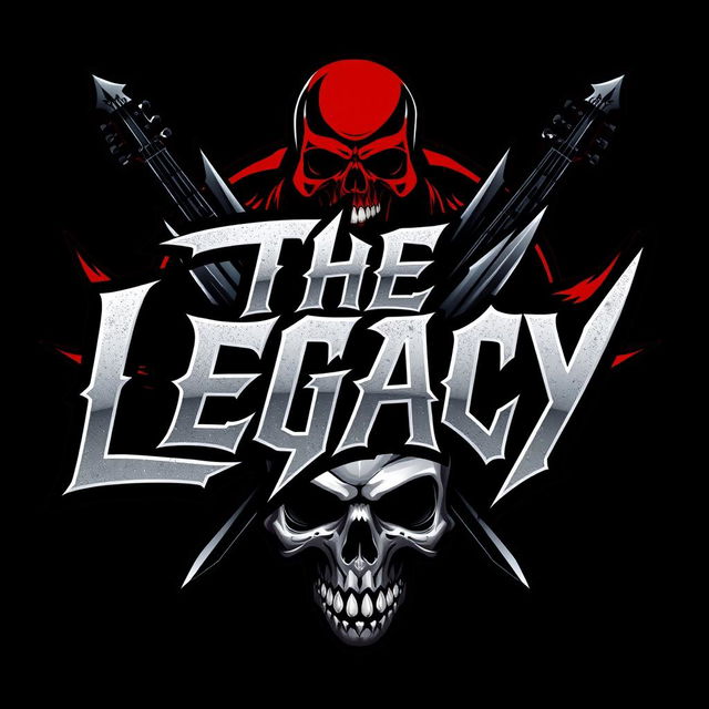 A logo design for a hard rock band called 'The Legacy'