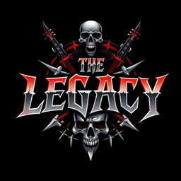 A logo design for a hard rock band called 'The Legacy'
