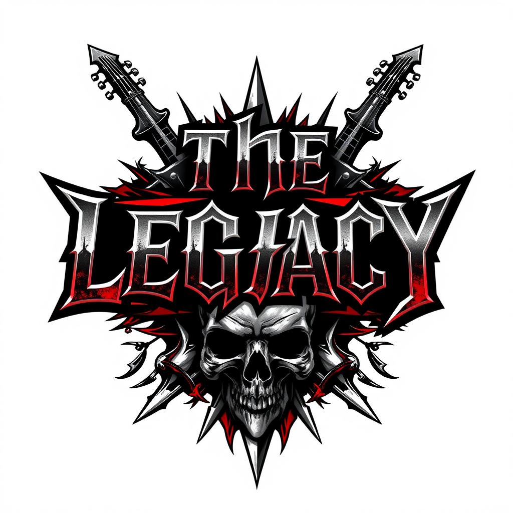 A logo design for a hard rock band called 'The Legacy'