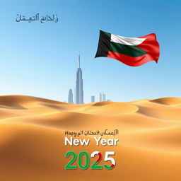 A vibrant Kuwait-themed design featuring the iconic Kuwait Towers rising majestically against a backdrop of soft, rolling desert dunes