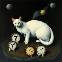 A surrealistic artwork inspired by Salvador Dali's 'The Persistence of Memory', featuring dark colors and a dreamlike atmosphere