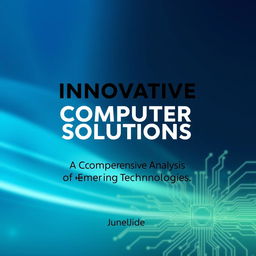 A professional and sleek cover page design for a computer project