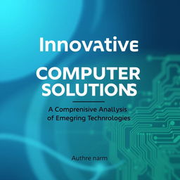 A professional and sleek cover page design for a computer project