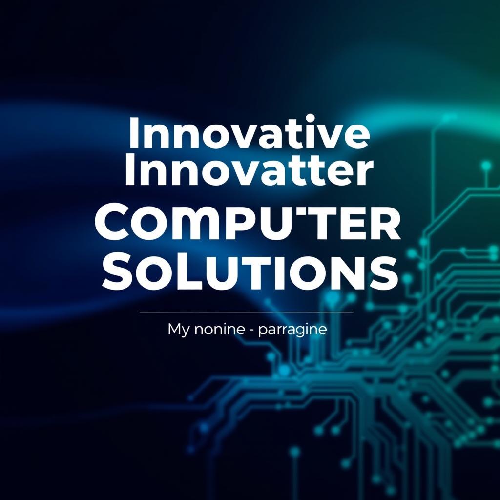 A professional and sleek cover page design for a computer project