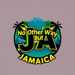 A vibrant and colorful logo representing Jamaica, featuring the words 'No Other Way But JA' in bold, dynamic typography