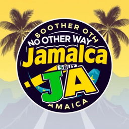 A vibrant and colorful logo representing Jamaica, featuring the words 'No Other Way But JA' in bold, dynamic typography