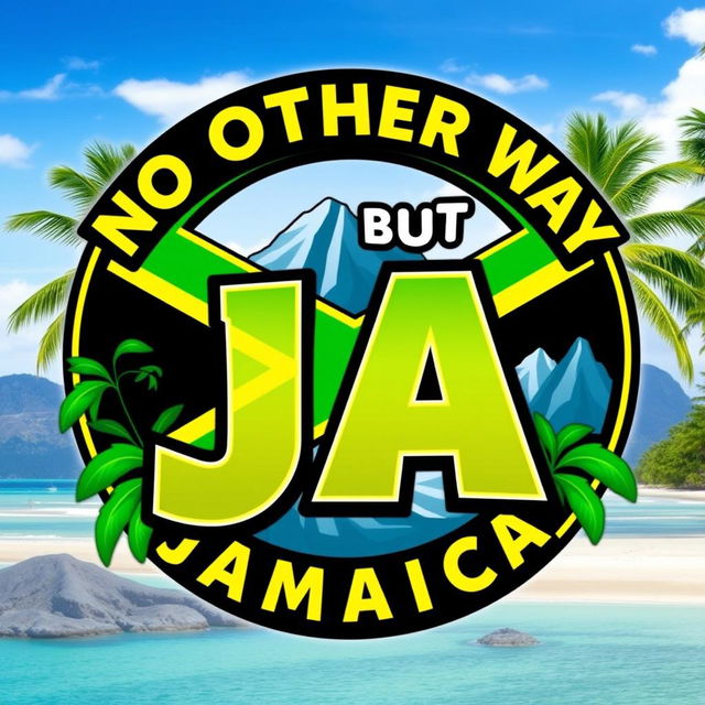 A vibrant and colorful logo representing Jamaica, featuring the words 'No Other Way But JA' in bold, dynamic typography