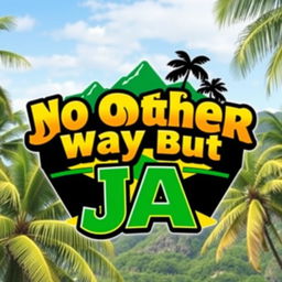 A vibrant and colorful logo representing Jamaica, featuring the words 'No Other Way But JA' in bold, dynamic typography