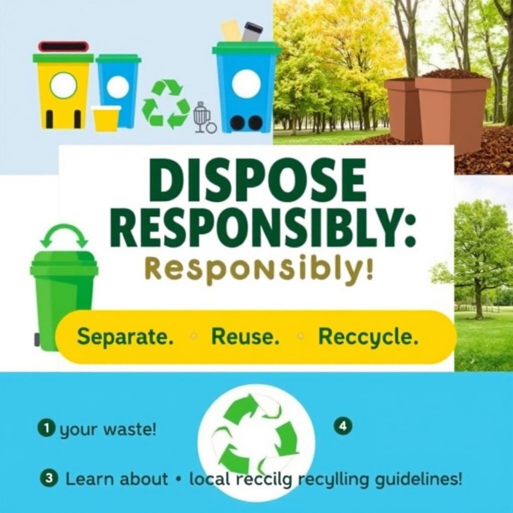 An awareness poster promoting efficient garbage disposal practices