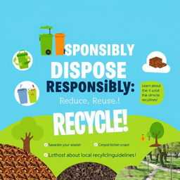 An awareness poster promoting efficient garbage disposal practices
