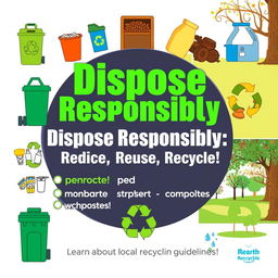 An awareness poster promoting efficient garbage disposal practices