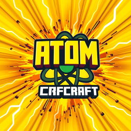 A logo for a Minecraft server, designed in a blocky Minecraft style