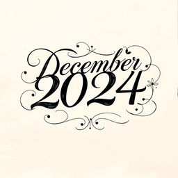 A beautiful and elegant calligraphy design featuring the date "December 04, 2024"