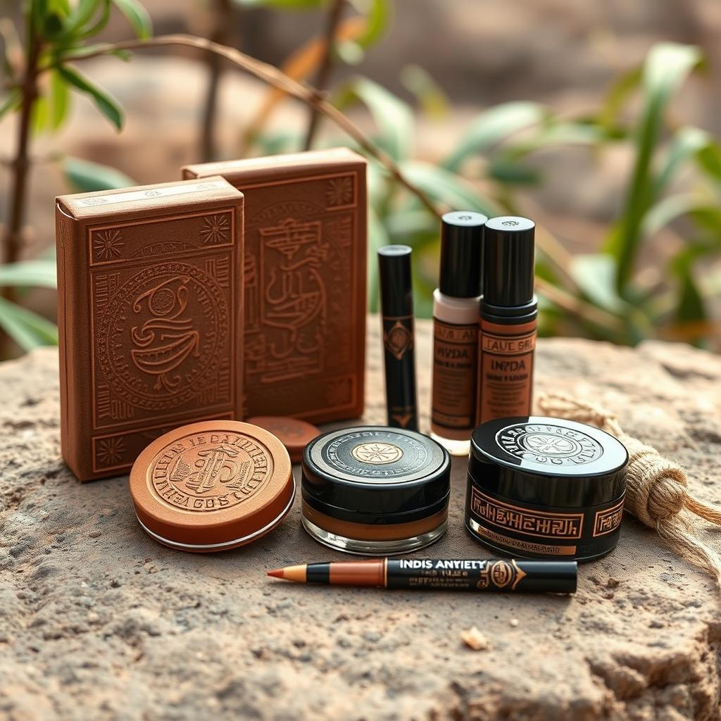 A beautifully designed collection of makeup products inspired by the Indus Valley civilization