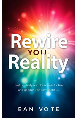 A striking book cover design for a non-fiction title 'Rewire Your Reality'