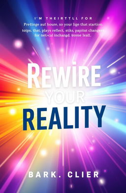 A striking book cover design for a non-fiction title 'Rewire Your Reality'
