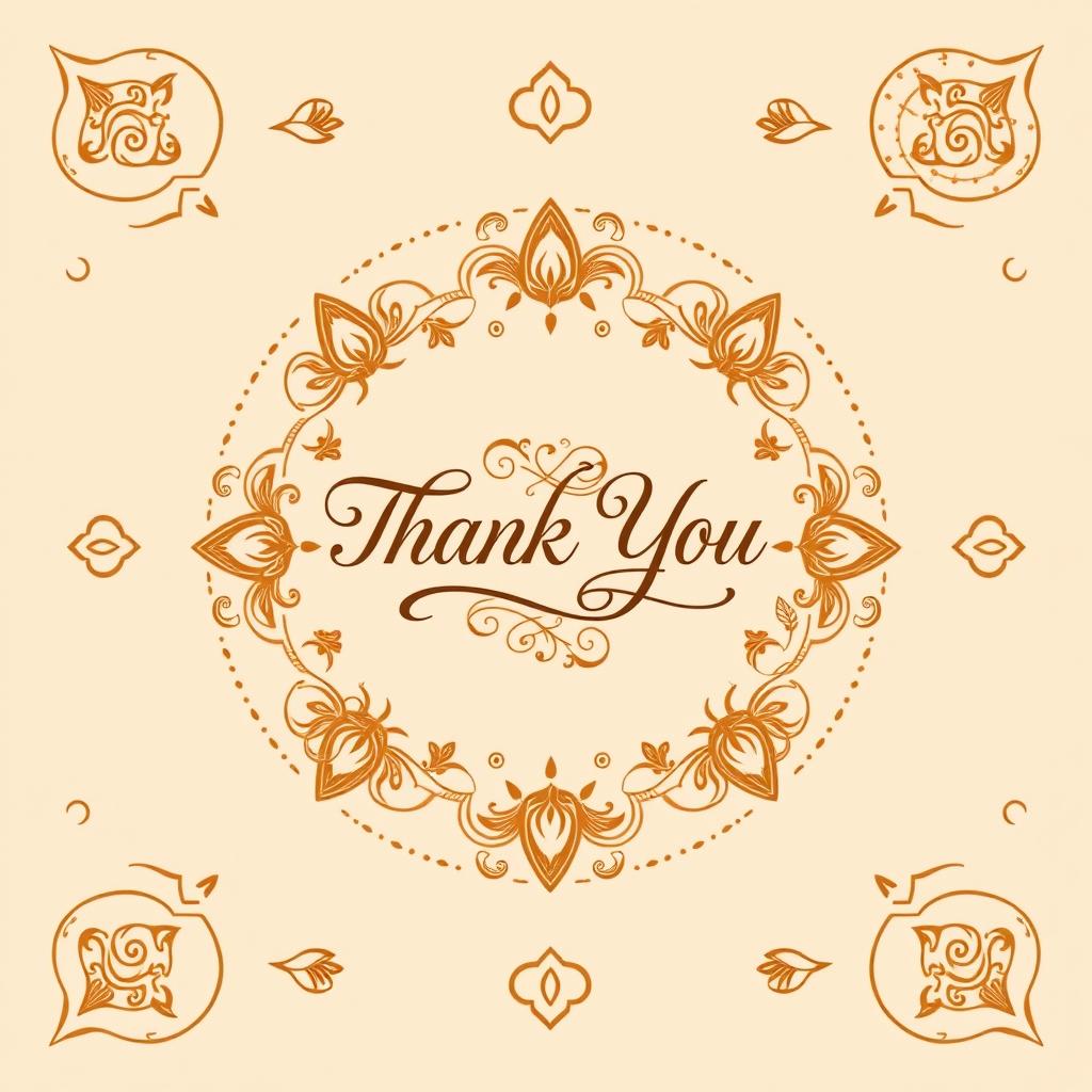 A beautifully designed gratitude card inspired by the ancient Indus Valley civilization