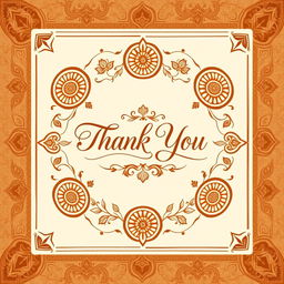 A beautifully designed gratitude card inspired by the ancient Indus Valley civilization