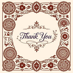 A beautifully designed gratitude card inspired by the ancient Indus Valley civilization