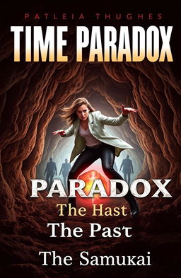 A dramatic book cover for 'Time Paradox', featuring Dr