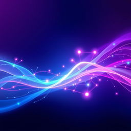 A visually stunning banner for an AI business, featuring a futuristic theme infused with neon blue and pink colors
