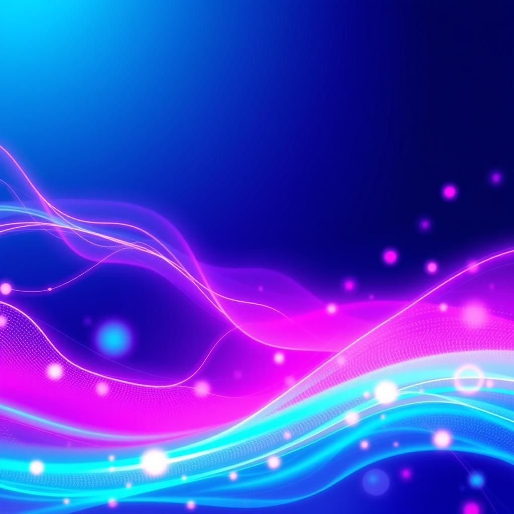 A visually stunning banner for an AI business, featuring a futuristic theme infused with neon blue and pink colors