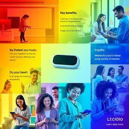 A vibrant and engaging video commercial showcasing a new tech gadget