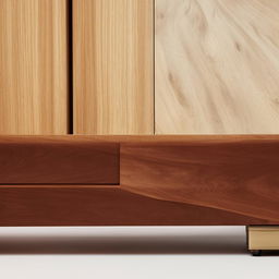 A simple yet luxurious TV unit, featuring clean lines, high-end materials, and a minimalist design.