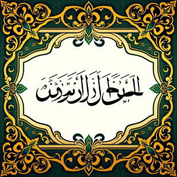 An elegant, visually striking representation of Ayatul Kursi in Arabic calligraphy, surrounded by ornate decorative patterns inspired by traditional Islamic art