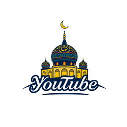 A stylish logo for a YouTube channel featuring an elegant Islamic minaret
