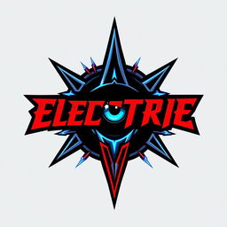 A striking and dynamic logo design for a hard rock band named "Electric Eye"