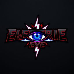 A striking and dynamic logo design for a hard rock band named "Electric Eye"