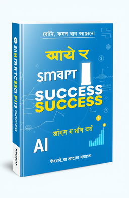 Design an eye-catching book cover for a guidebook titled 'Smart AI Success: চ্যাটজিপিট দিয়ে ব্যবসায় নতুন দিগন্ত
