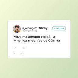 A digital representation of a Twitter (X) post that appears as a screenshot