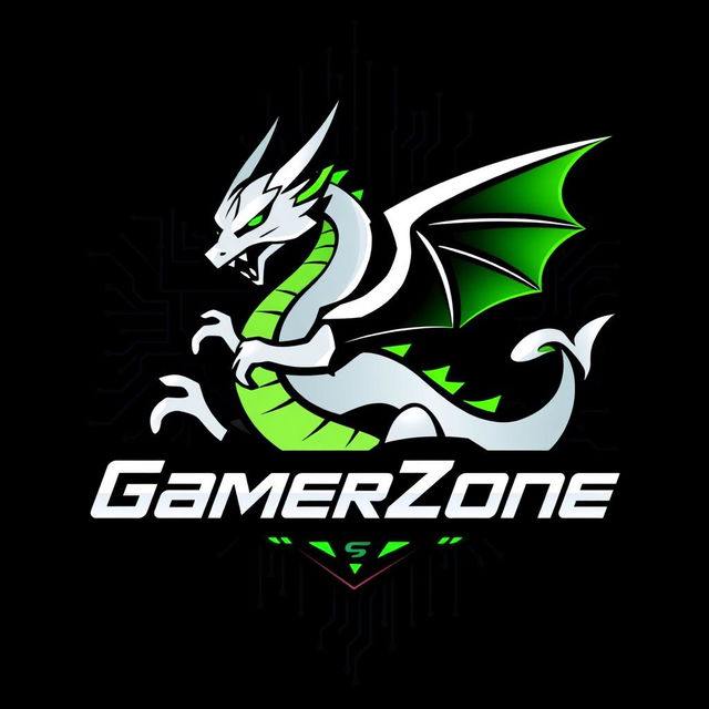 A modern and dynamic gaming logo featuring a stylized dragon symbolizing power and agility