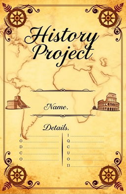 A visually appealing cover page for a history project