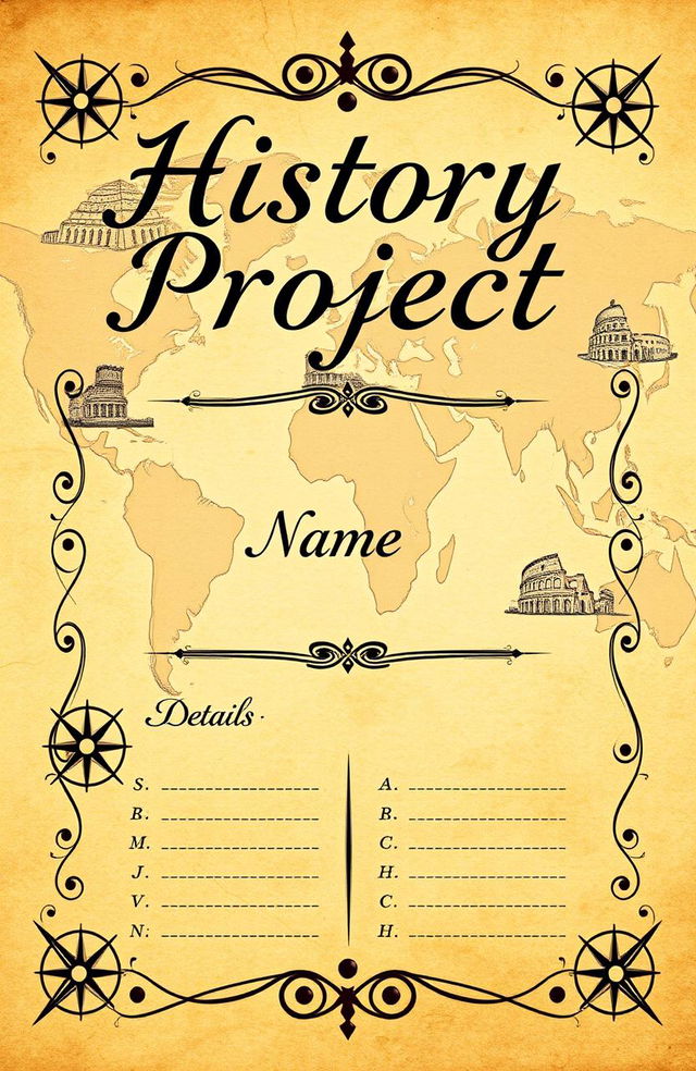 A visually appealing cover page for a history project
