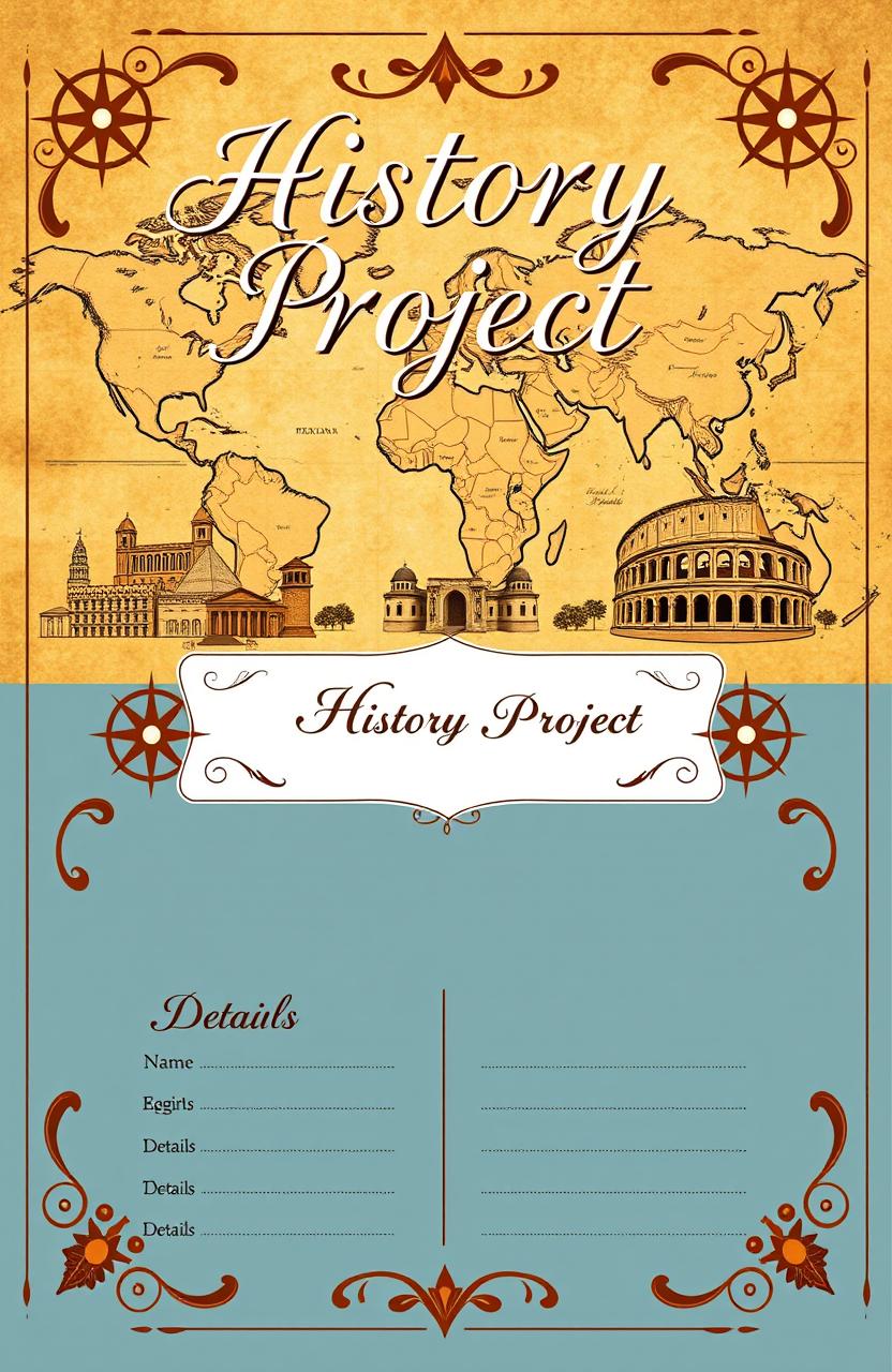 A visually appealing cover page for a history project