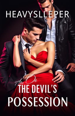 A stunning book cover design for 'The Devil's Prized Possession' by HeavySleeper, featuring a passionate couple