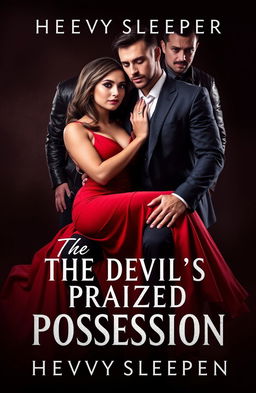 A stunning book cover design for 'The Devil's Prized Possession' by HeavySleeper, featuring a passionate couple