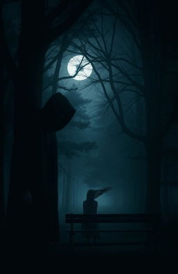 A moody, atmospheric scene capturing the essence of dark romance and suspense