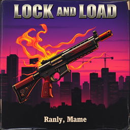 An album cover depicting a dynamic and gritty scene that embodies the title 'Lock and Load'