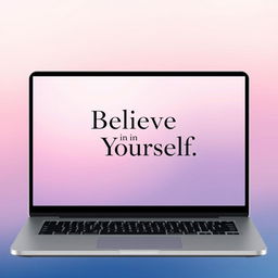 A minimalist laptop wallpaper featuring an inspirational quote in elegant typography