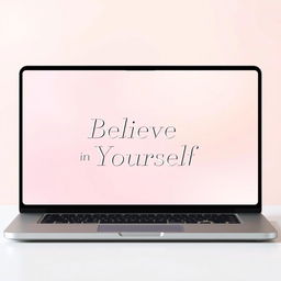 A minimalist laptop wallpaper featuring an inspirational quote in elegant typography