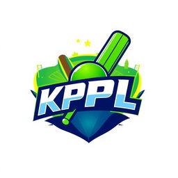 Design a vibrant logo for the KPPL cricket tournament, inspired by the themes of excitement and competition
