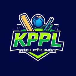 Design a vibrant logo for the KPPL cricket tournament, inspired by the themes of excitement and competition