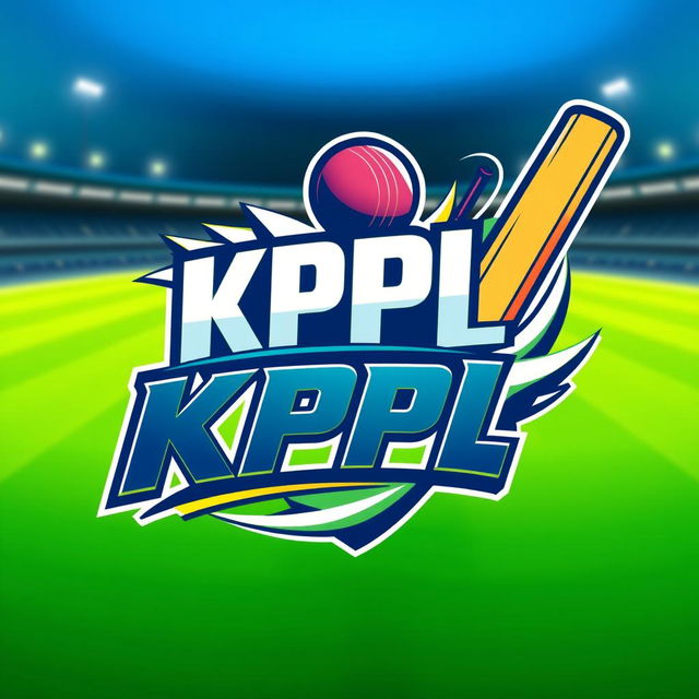 Design a vibrant logo for the KPPL cricket tournament, inspired by the themes of excitement and competition