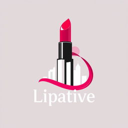 A creatively designed logo that seamlessly incorporates elements of lipstick into a recognizable location symbol