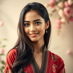 A portrait of Jinane Issa, capturing her unique beauty and charm